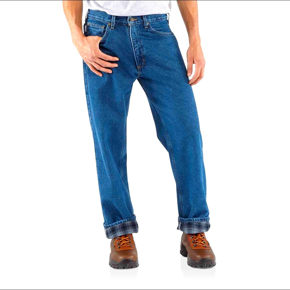 Flannel Lined Carhartt Jeans